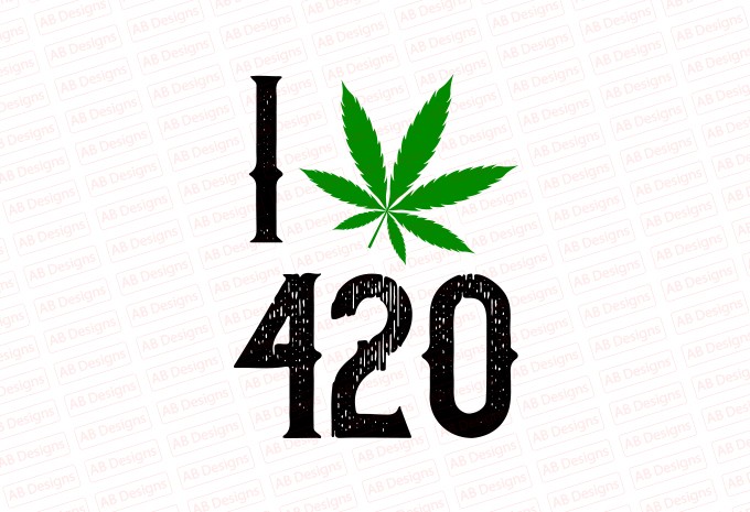 I Love 420 T-shirt Design design preview 1