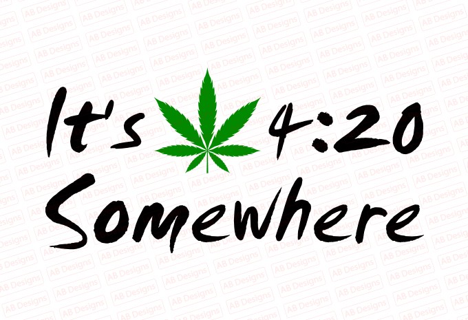 It's 420 Somewhere T-shirt Design design preview 1