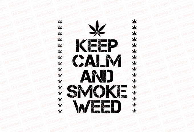 Keep Calm And Smoke Weed T-shirt Design design preview 2