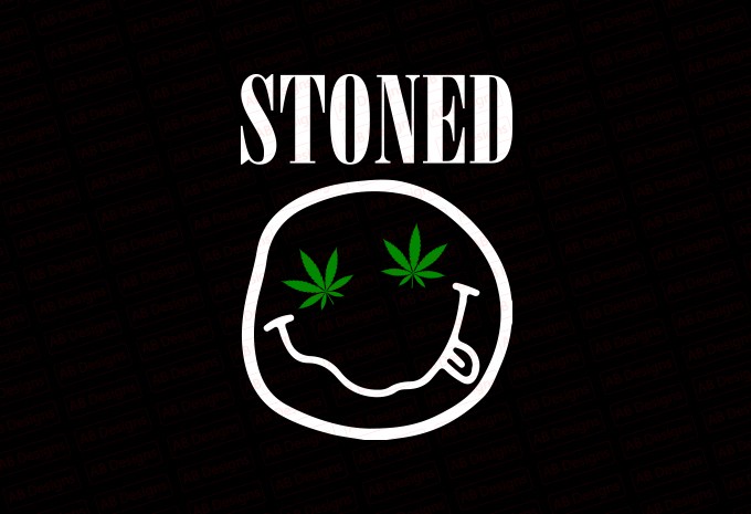 Stoned Smile T-shirt Design design preview 1