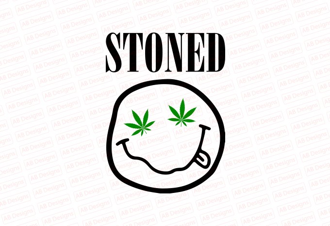 Stoned Smile T-shirt Design design preview 2