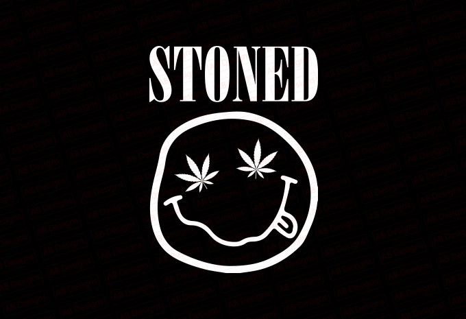 Stoned Smile T-shirt Design design preview 3