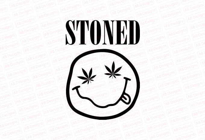Stoned Smile T-shirt Design design preview 4