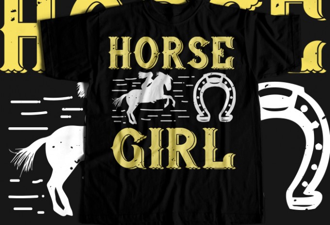 Horse girl T-shirt Design — PNG, SVG, EPS, AI commercial use t-shirt design