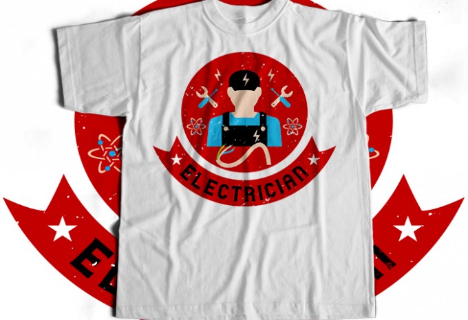 Electrician T-shirt Design — PNG, SVG, EPS, AI commercial use t-shirt design