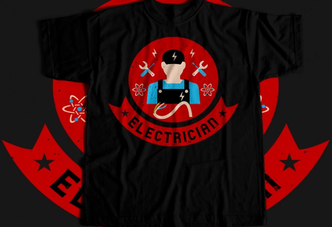 Electrician T-shirt Design design preview 1