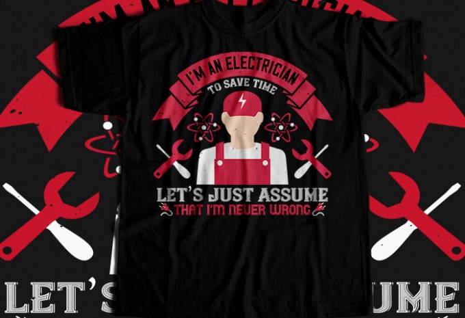 Electrician T-shirt Design Bundle