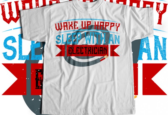 Electrician T-shirt Design Bundle
