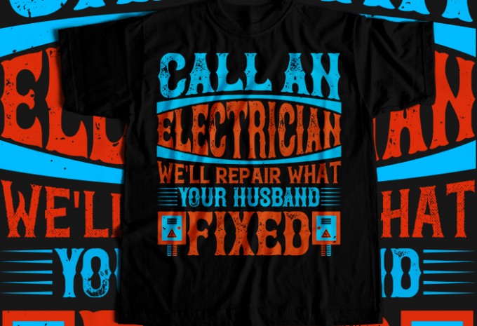 Electrician T-shirt Design Bundle