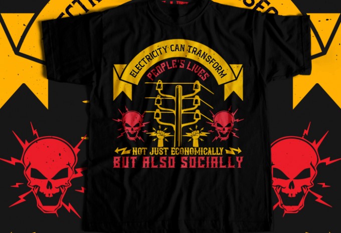 Electrician T-shirt Design Bundle