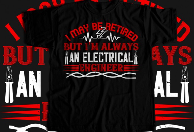 Electrician T-shirt Design Bundle