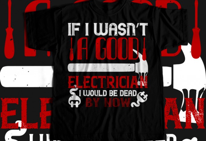 Electrician T-shirt Design Bundle