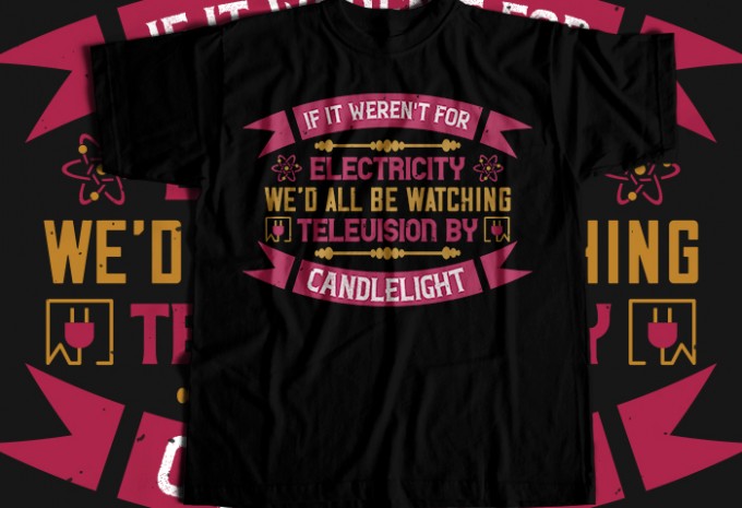 Electrician T-shirt Design Bundle