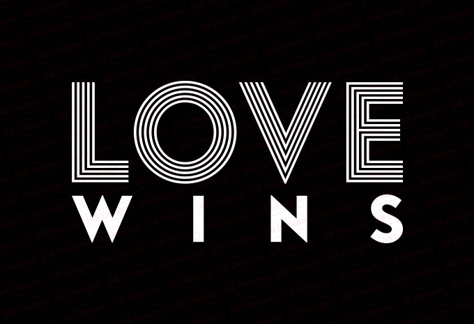 Love wins T-Shirt Design design preview 1