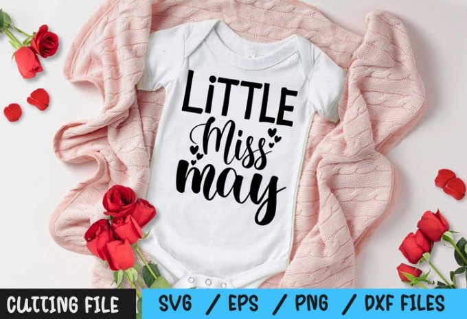 Little Miss May SVG — EPS, SVG, PNG, DXF commercial use t-shirt design
