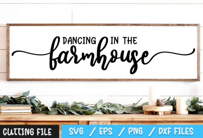 Dancing in the Farmhouse SVG — EPS, SVG, PNG, DXF commercial use t-shirt design