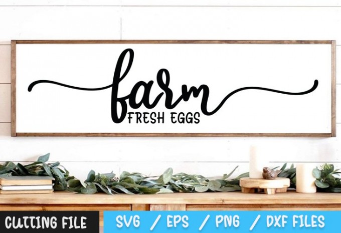 Farm Fresh Eggs SVG — EPS, SVG, PNG, DXF commercial use t-shirt design