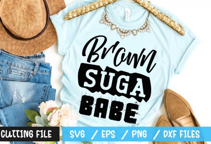 Brown suga babe SVG — EPS, SVG, PNG, DXF commercial use t-shirt design