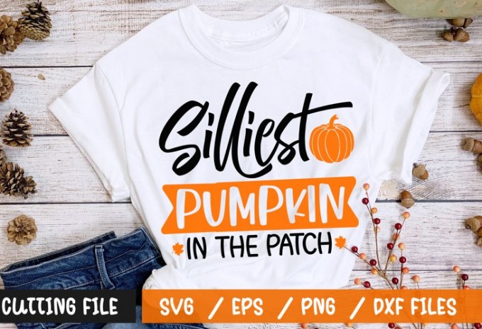 Silliest pumpkin in the patch t-shirt design — EPS, SVG, DXF commercial use t-shirt design