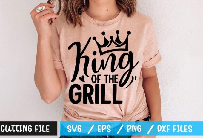 King of the grill t-shirt design — EPS, SVG, PNG, DXF commercial use t-shirt design