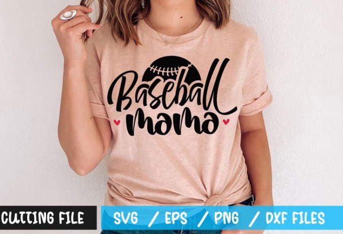 Baseball mama t-shirt design — EPS, SVG, PNG, DXF commercial use t-shirt design