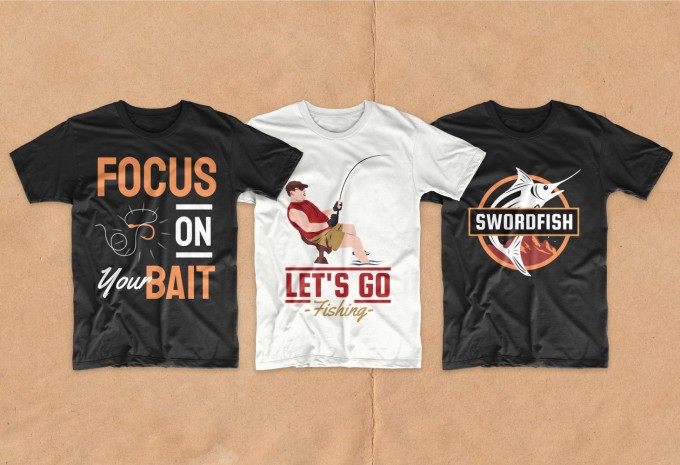 Fishing t-shirt designs bundle vector packs