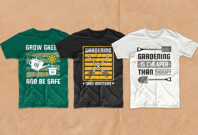 Gardening t-shirt designs bundle vector packs