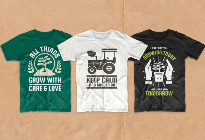 Gardening t-shirt designs bundle vector packs