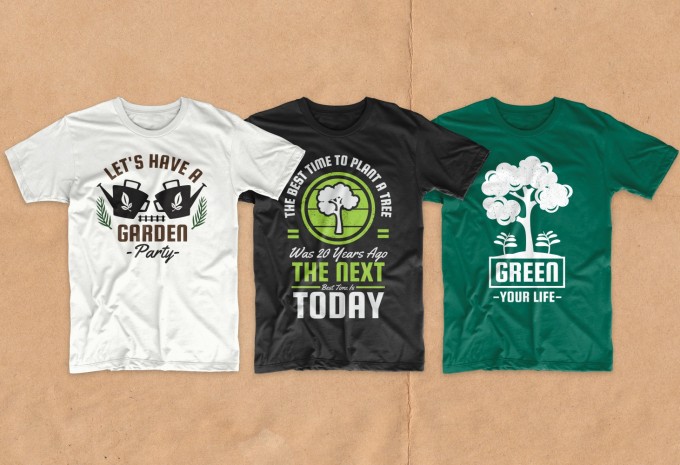 Gardening t-shirt designs bundle vector packs