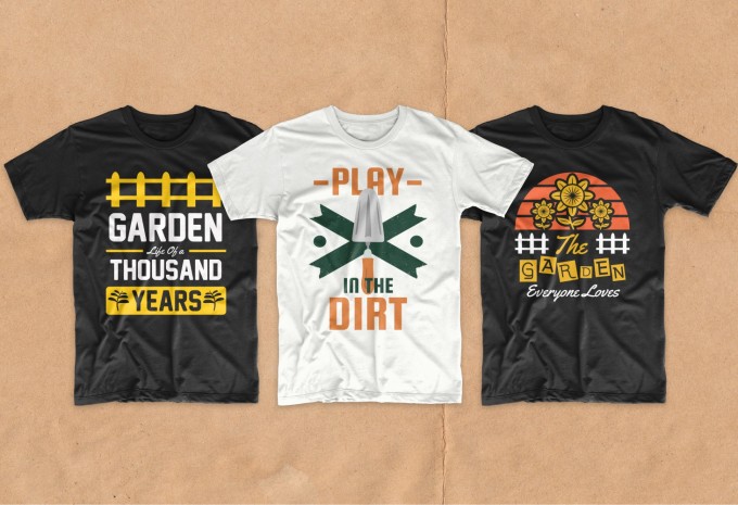 Gardening t-shirt designs bundle vector packs