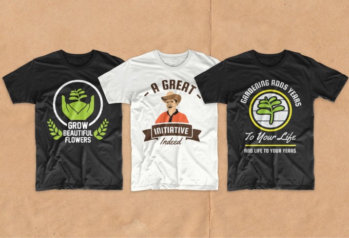Gardening t-shirt designs bundle vector packs