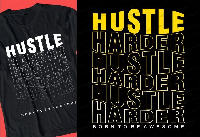 15 hustle motivational quotes svg t shirt design bundle design preview 14