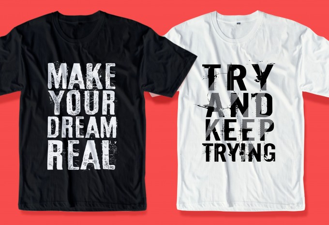 68 motivational quotes t shirt design bundle