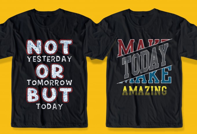 68 motivational quotes t shirt design bundle