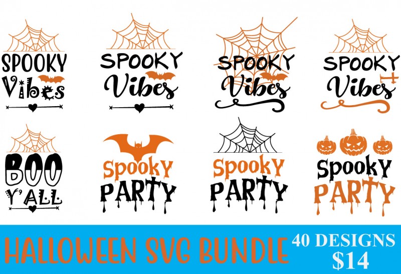 Halloween Mega SVG Bundle Graphic — AI, EPS, SVG, PNG, DXF commercial use t-shirt design