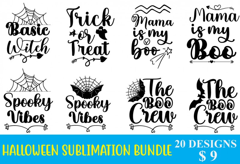 Halloween SVG Bundle Graphic — AI, EPS, SVG, PNG, DXF commercial use t-shirt design