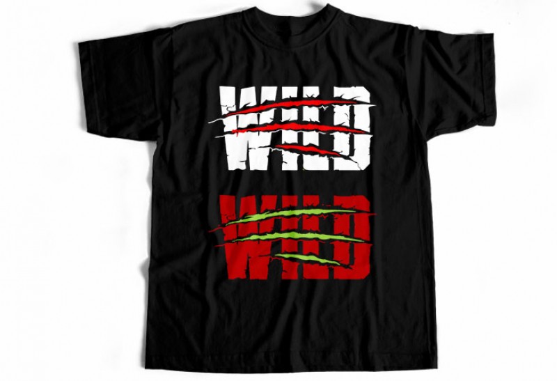 Wild T-Shirt Design — AI, EPS, SVG, PNG commercial use t-shirt design