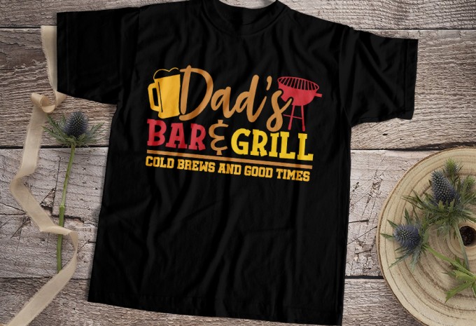 Dads Bar & Grill T-shirt Design — PNG commercial use t-shirt design