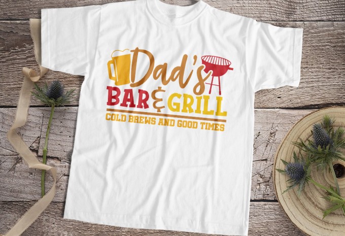 Dads Bar & Grill T-shirt Design design preview 1