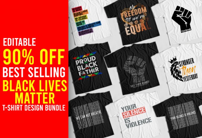 Black Lives Matter T-shirt Design Bundle