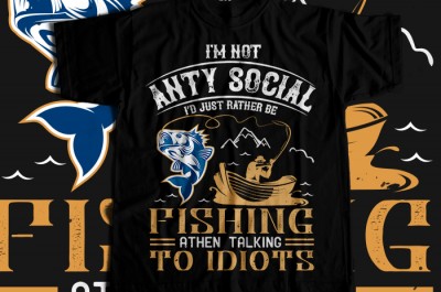 Im not ANTY SOCIAL T-shirt Design