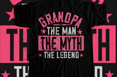 Grandpa the man the myth the legend T-shirt Design