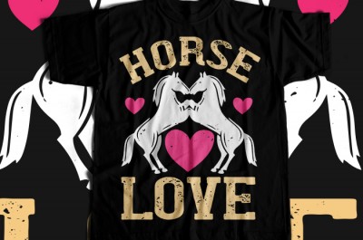 Horse love T-shirt Design