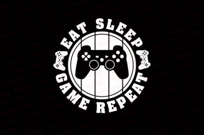 Eat sleep game repeat T-Shirt Design