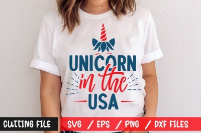 Unicorn in the usa t-shirt design