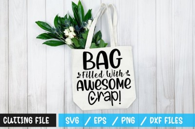 bag filled with awesome crap SVG