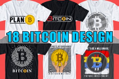18 bitcoin crypto t shirt design bundle