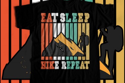 Eat sleep hike repeat T-shirt Design