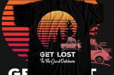 Get lost in the great outdoor T-shirt Design