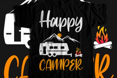 Happy camper T-shirt Design